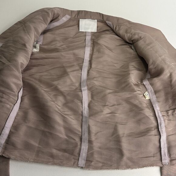 lanvin paris raw hem light pink 100% silk blazer coat size 36 - Picture 5 of 16